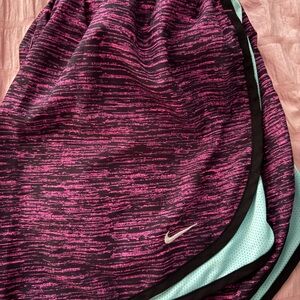 Nike Pink and Black Performance Shorts